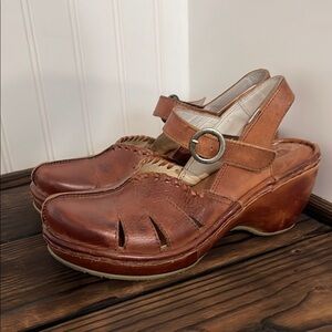 PIKOLINOS Brown Leather Romana Mules Sandals Timeless Comfort